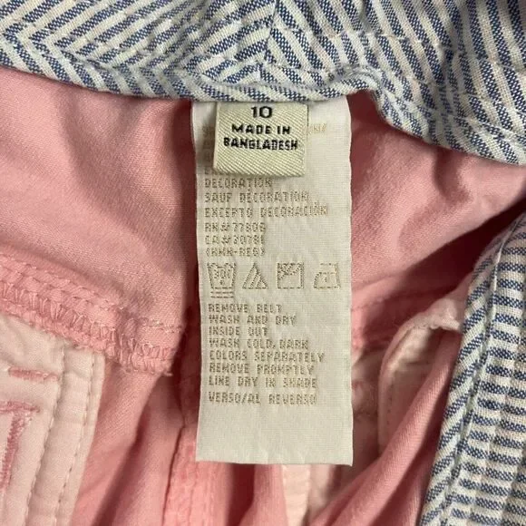 Tommy Hilfiger Belted Straight Leg Pants Womens 10 Pockets Y2K Barbiecore Casual - Picture 7 of 14